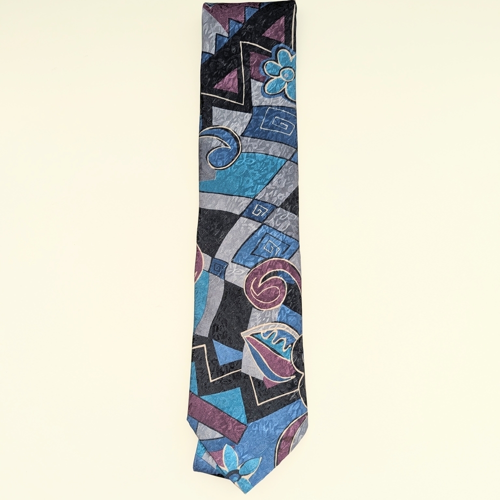 Florenzi Collection Men's Stylish Geometric Tie